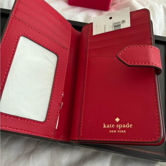 Kate Spade Vibrant Red Zip Wallet - Picture 7 of 13